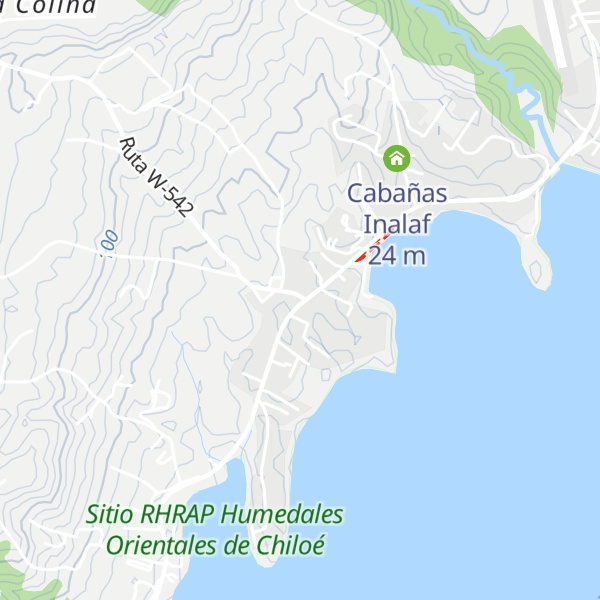 Map of Cabañas y Camping El Chilote