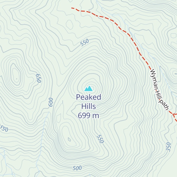 Map of Peaked Hills