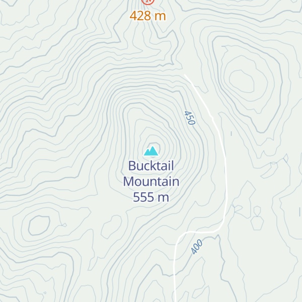 Map of Bucktail Mountain