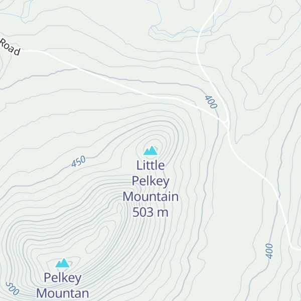 Map of Little Pelkey Mountain