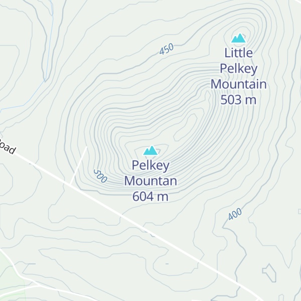 Map of Pelkey Mountan