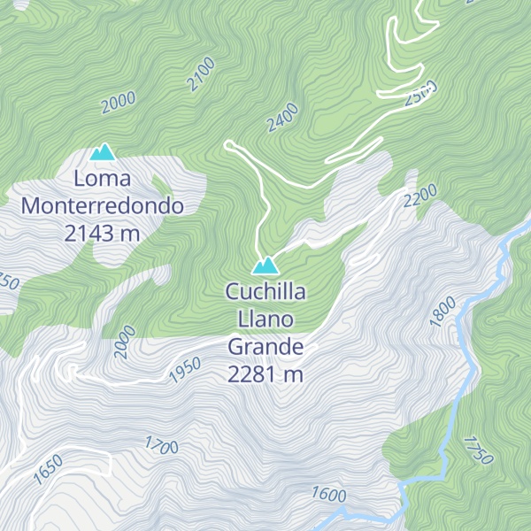 Map of Cuchilla Llano Grande