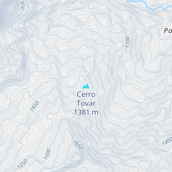 Map of Cerro Tovar