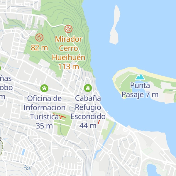 Map of Cabaña Refugio Escondido