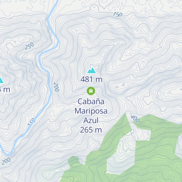 Map of Cabaña Mariposa Azul