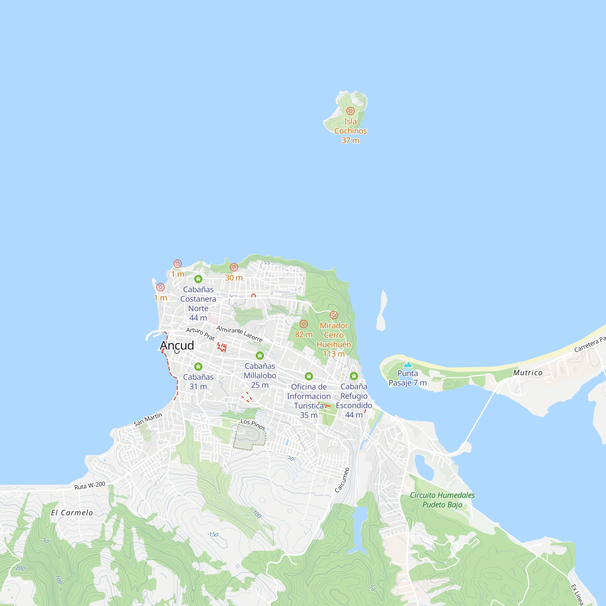 Cabañas map
