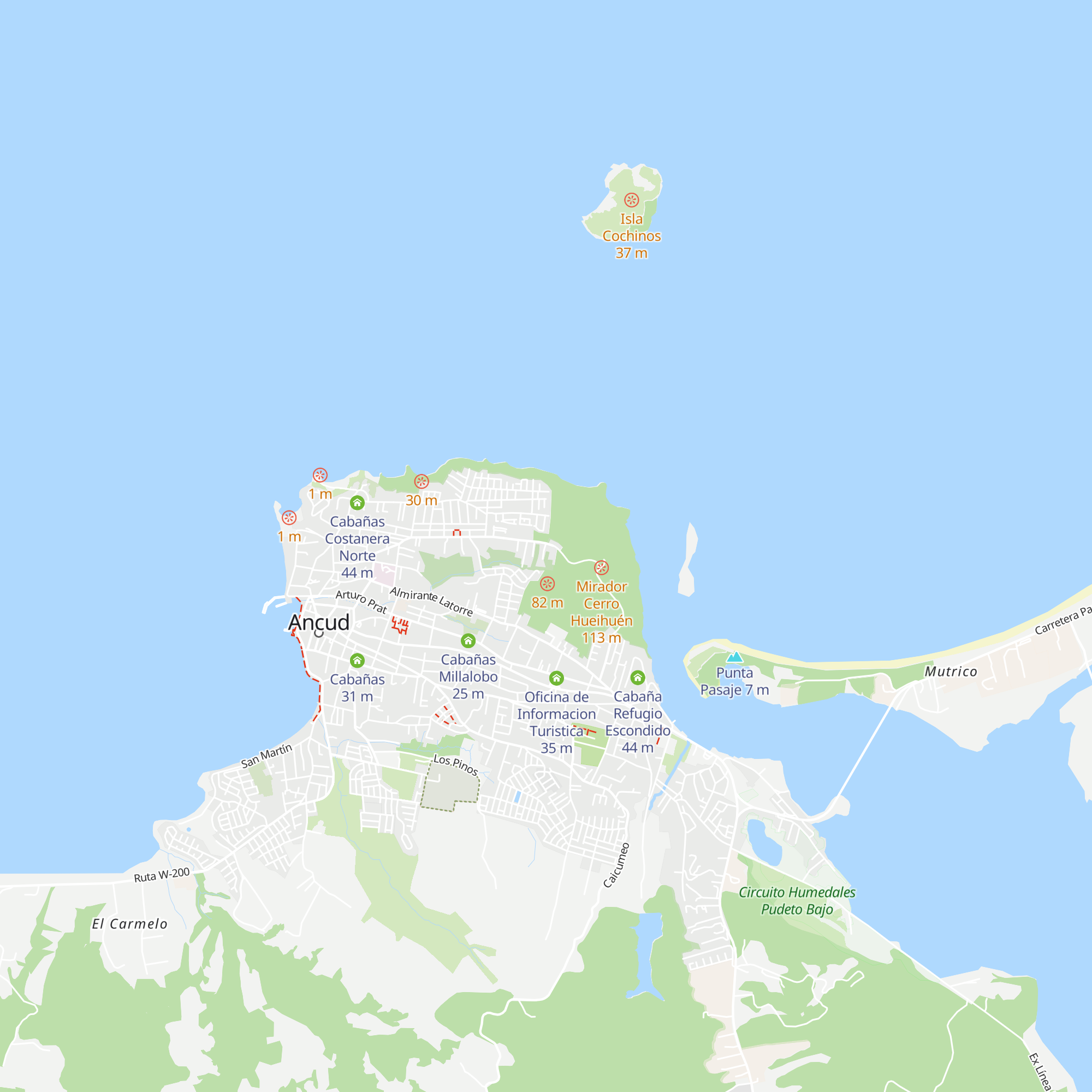 Cabañas map
