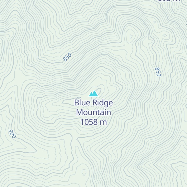 Map of Blue Ridge Mountain