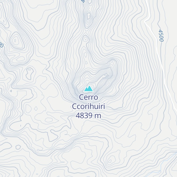 Map of Cerro Ccorihuiri