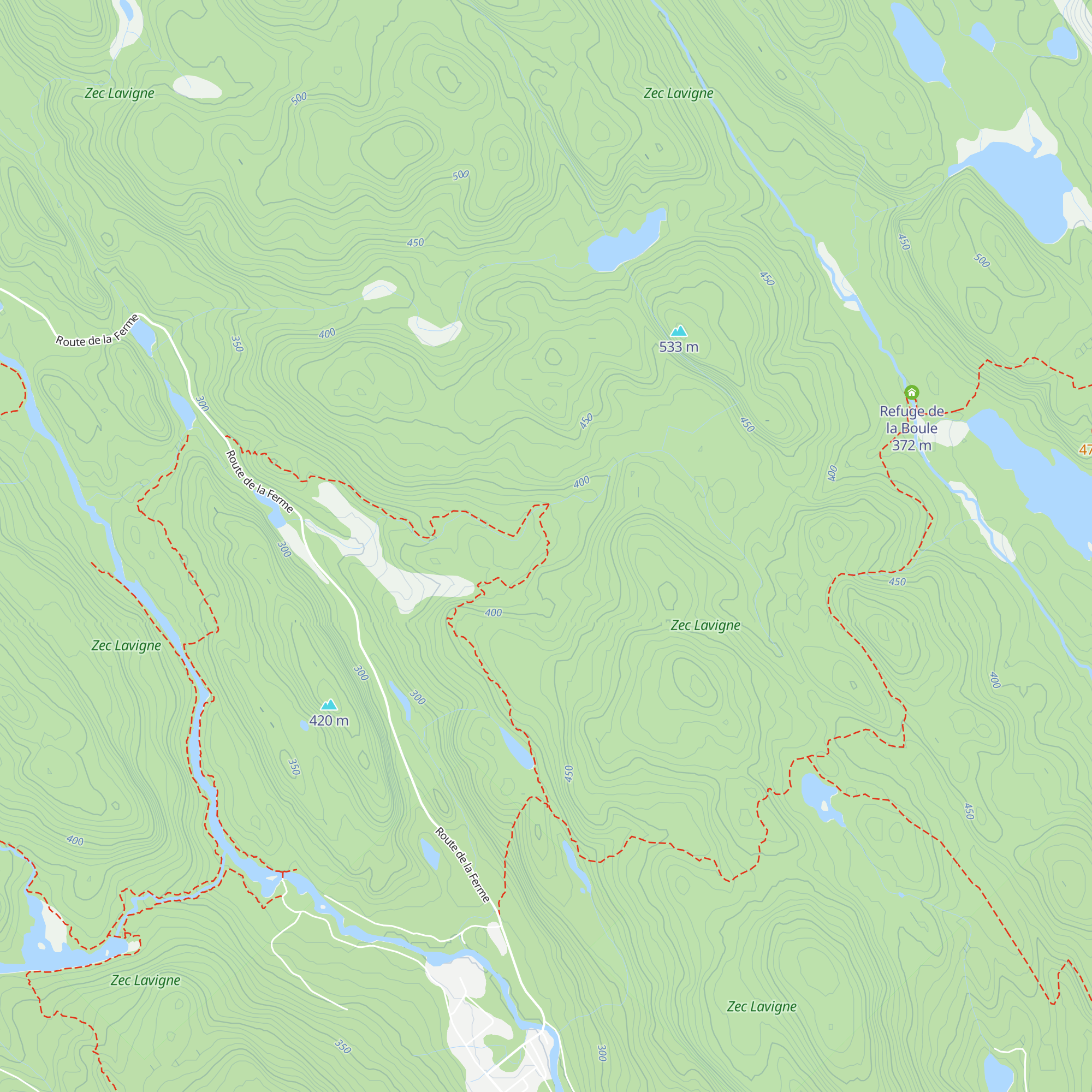Refuge Lavigne map
