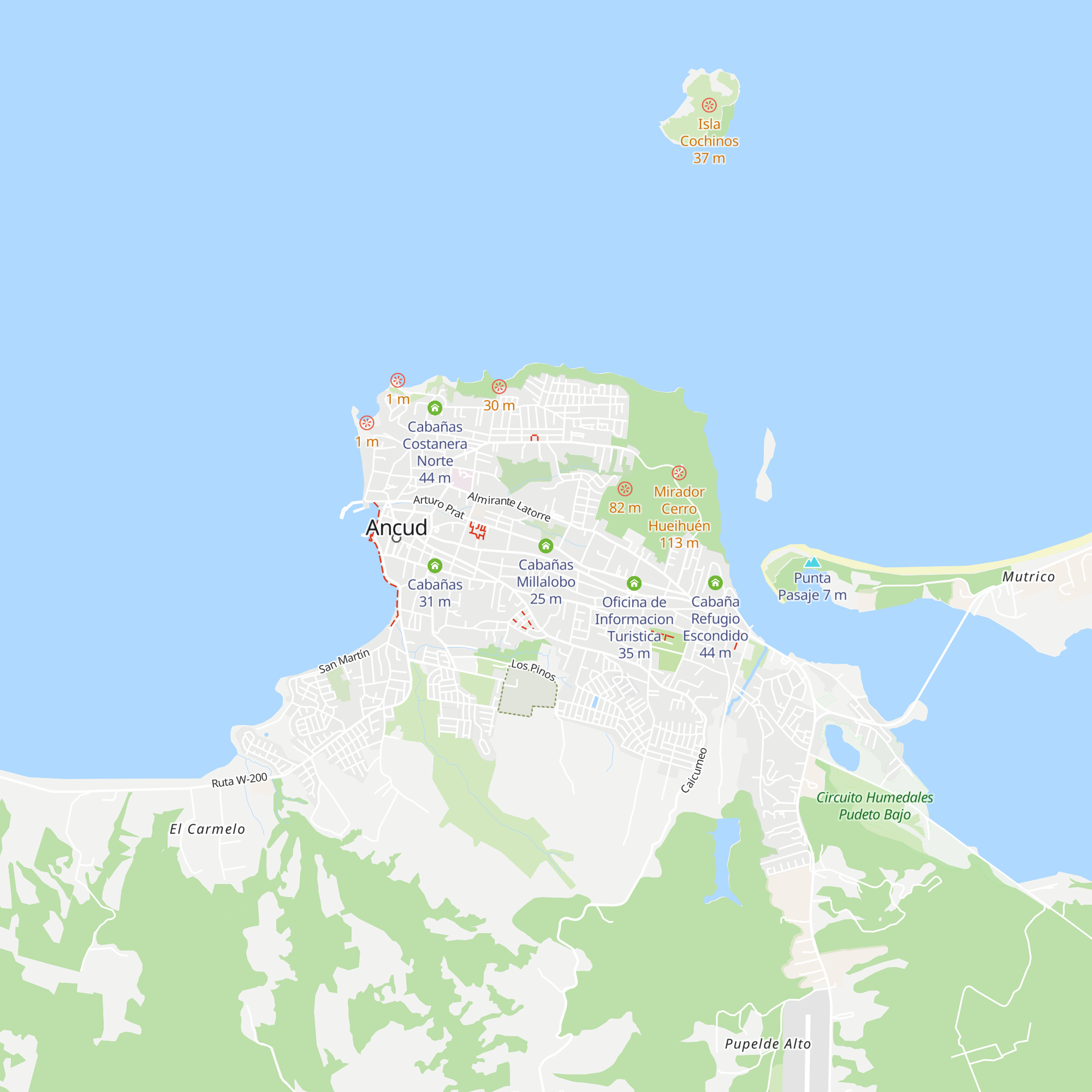 Cabañas Millalobo map