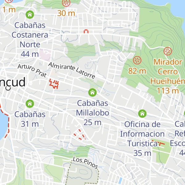 Map of Cabañas Millalobo
