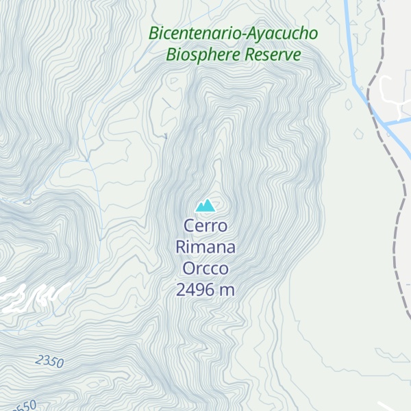 Map of Cerro Rimana Orcco