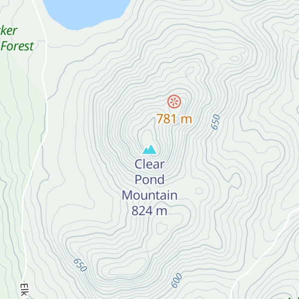 Map of Clear Pond Mountain