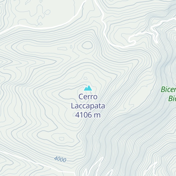 Map of Cerro Laccapata