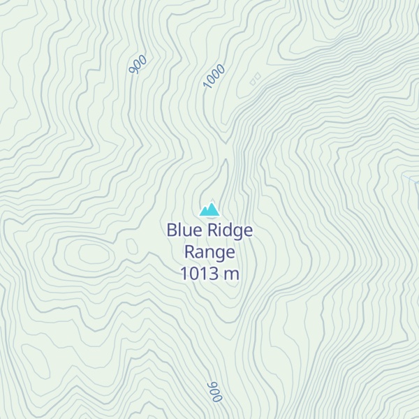 Map of Blue Ridge Range