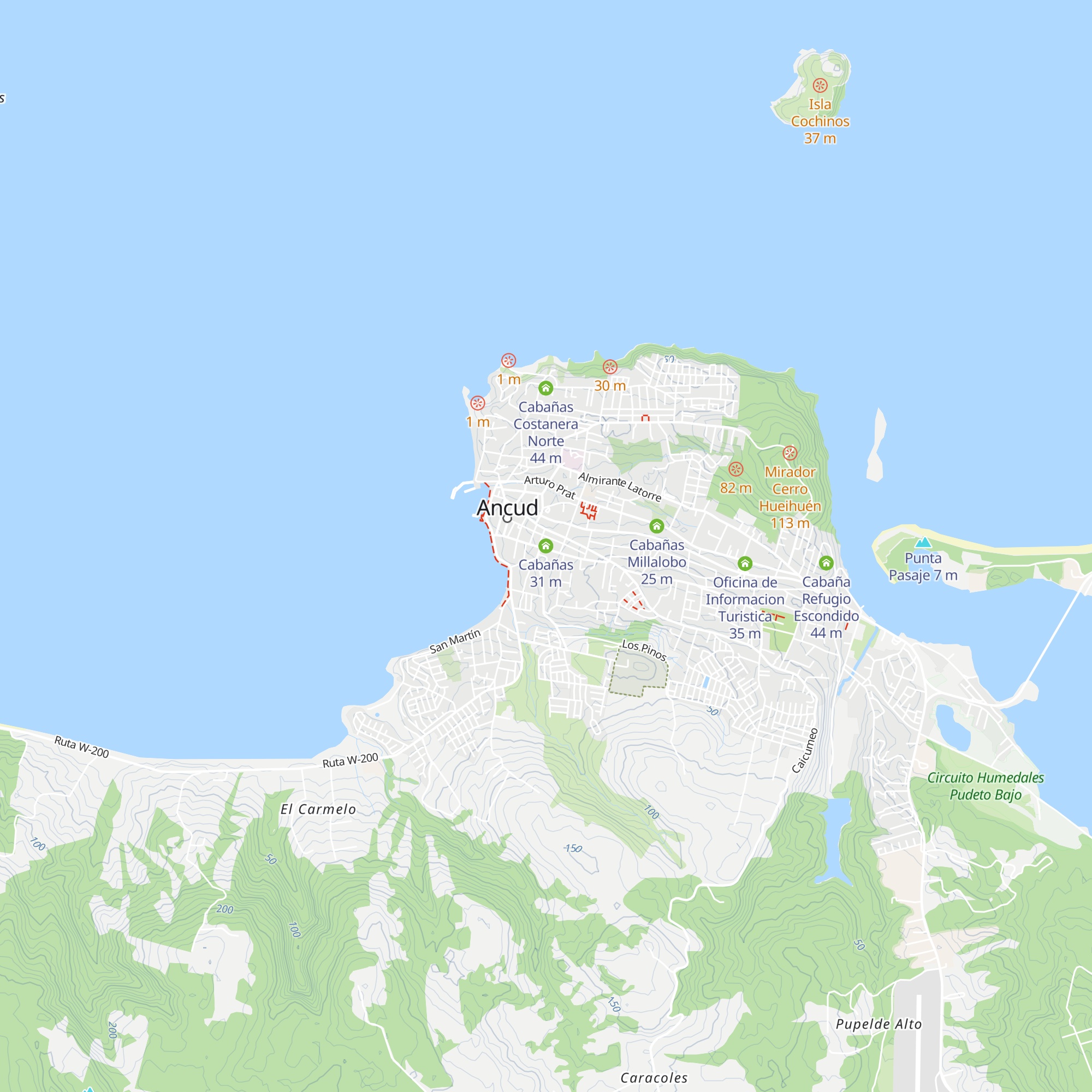 Cabañas map