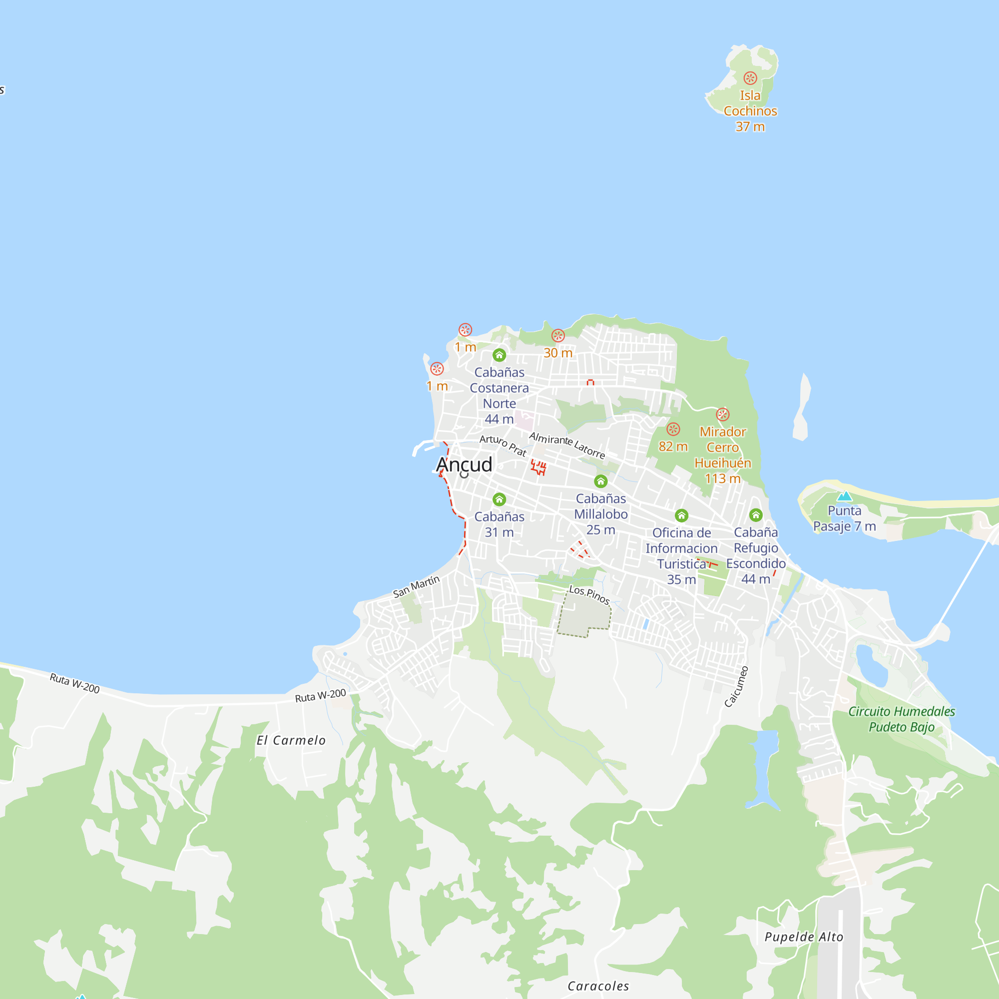 Cabañas map