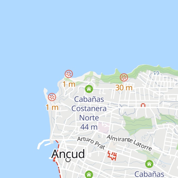 Map of Cabañas Costanera Norte