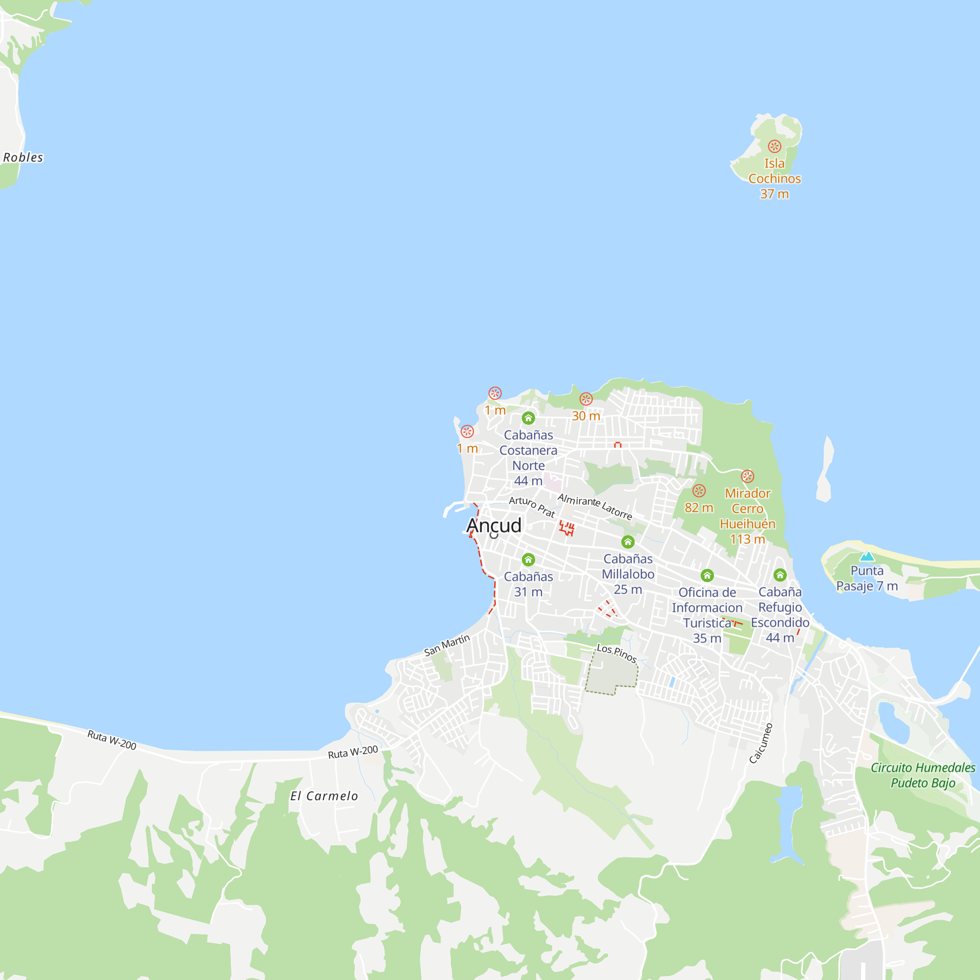 Cabañas Isla Mágica map