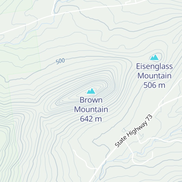 Map of Brown Mountain