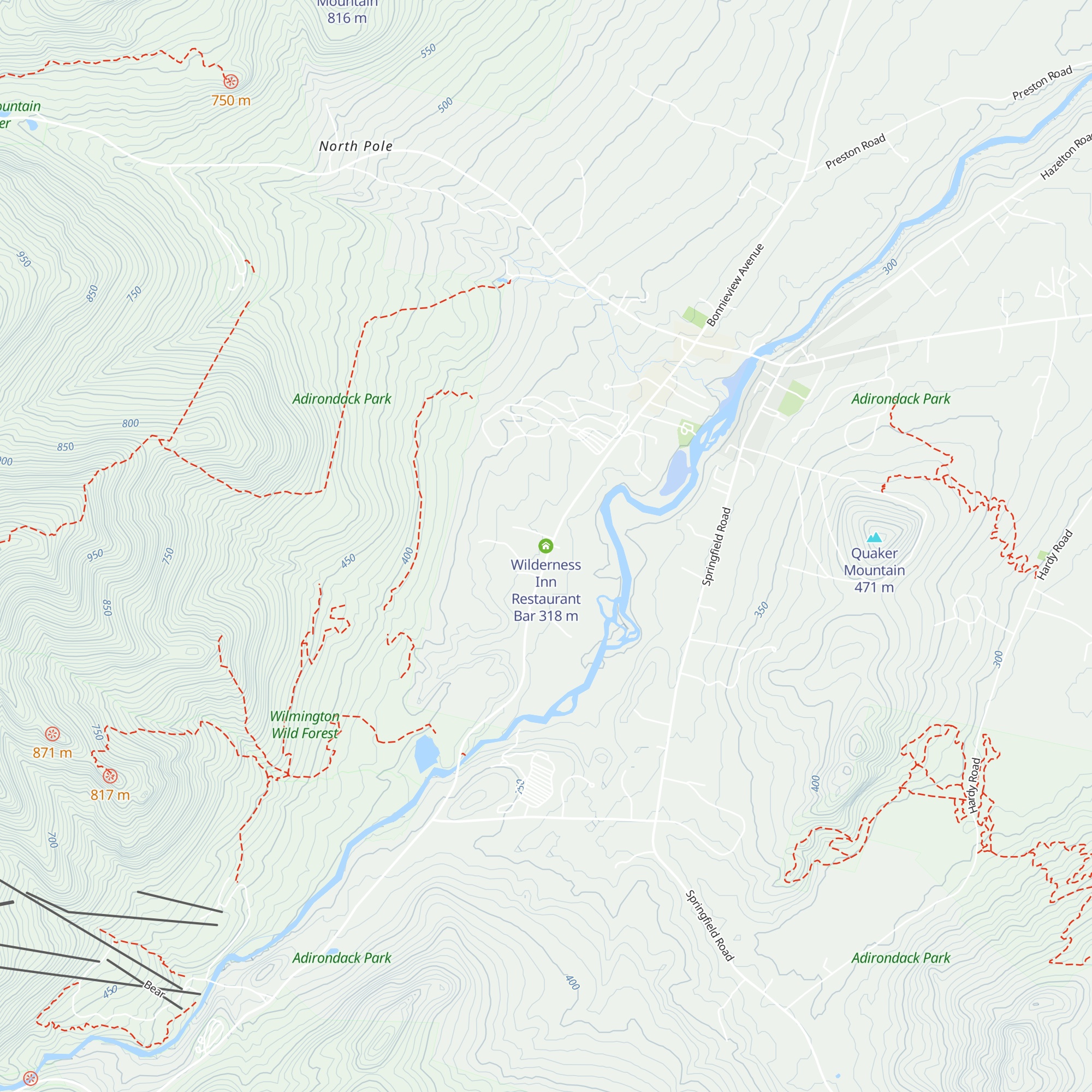 Wilderness Inn Restaurant Bar map