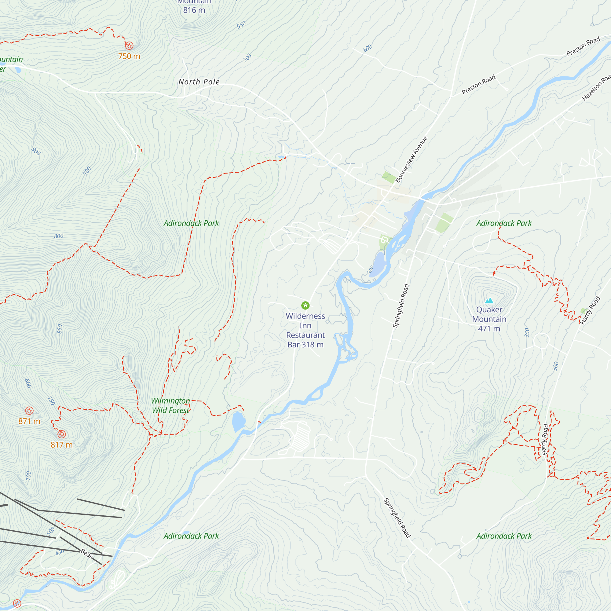 Wilderness Inn Restaurant Bar map