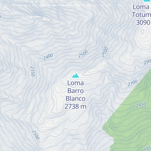 Map of Loma Barro Blanco