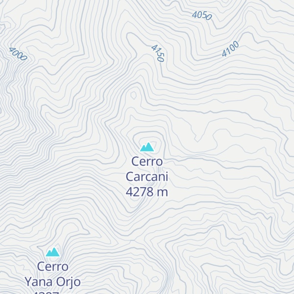 Map of Cerro Carcani