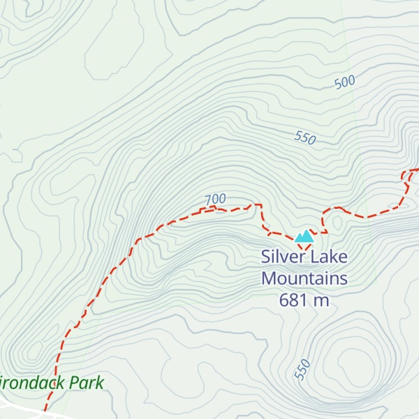 Map of Silver Lake Mountain