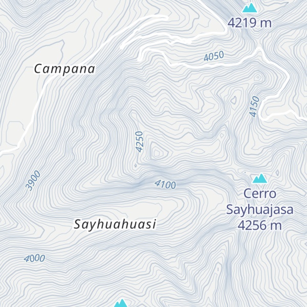 Map of Cerro Ninaquiro Punta