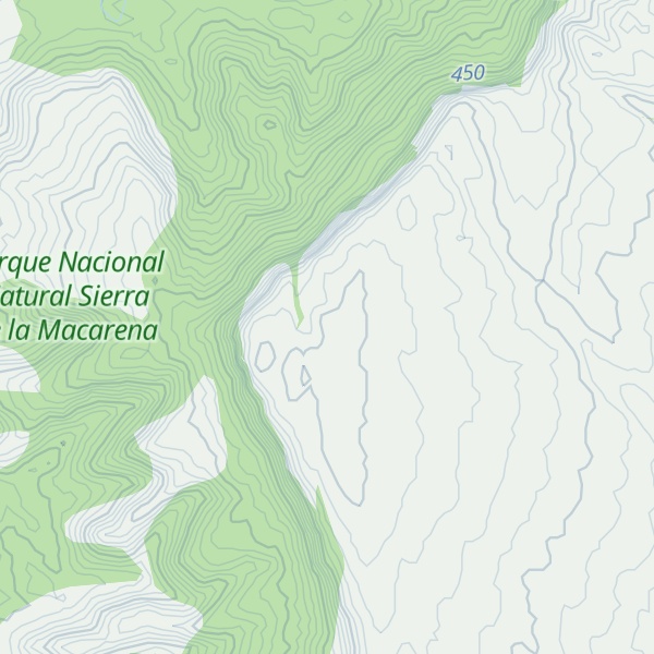 Map of Serrania De La Macarena