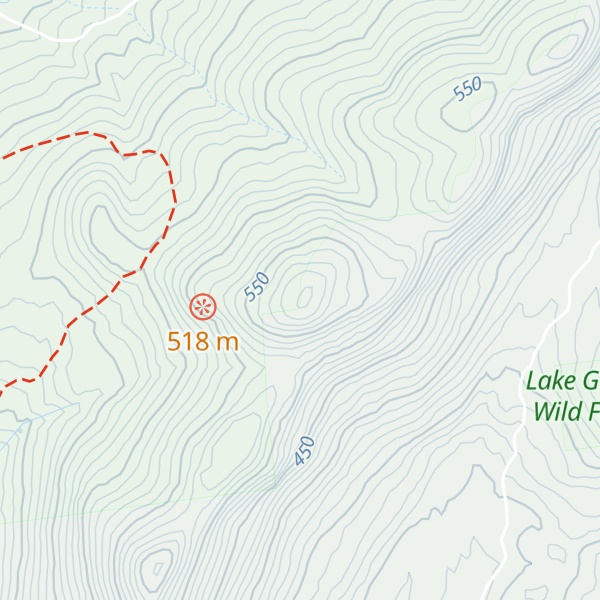 Map of Thomas Mountain