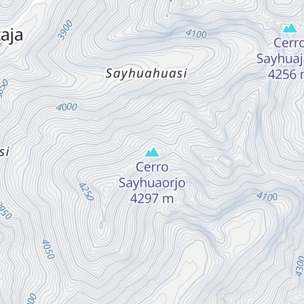 Map of Cerro Sayhuaorjo