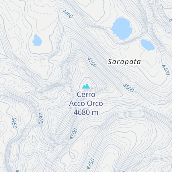 Map of Cerro Acco Orco
