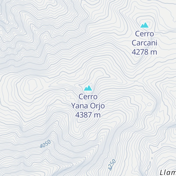 Map of Cerro Yana Orjo