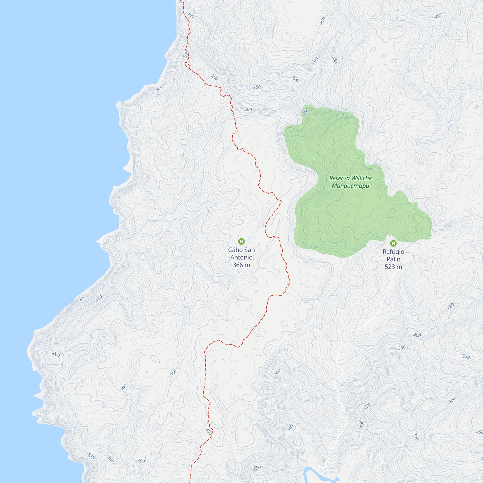 Cabo San Antonio map