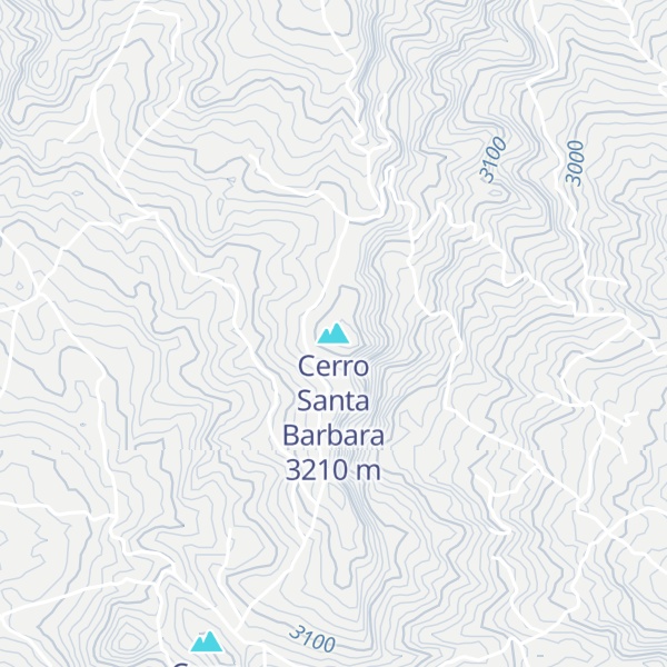 Map of Cerro Santa Barbara