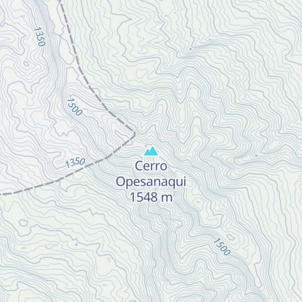 Map of Cerro Opesanaqui