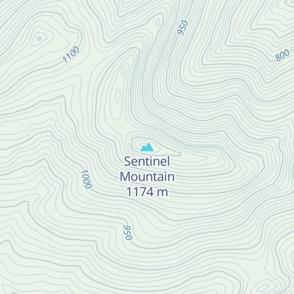 Map of Sentinel Mountain