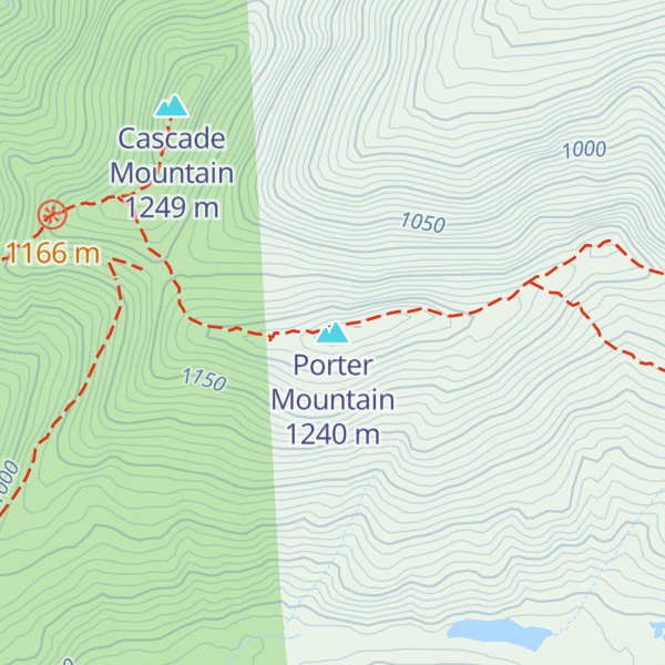 Map of Porter Mountain