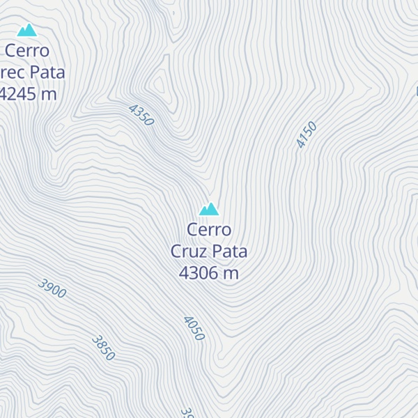 Map of Cerro Cruz Pata
