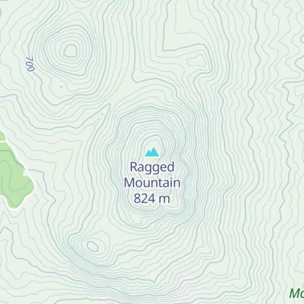Map of Ragged Mountain