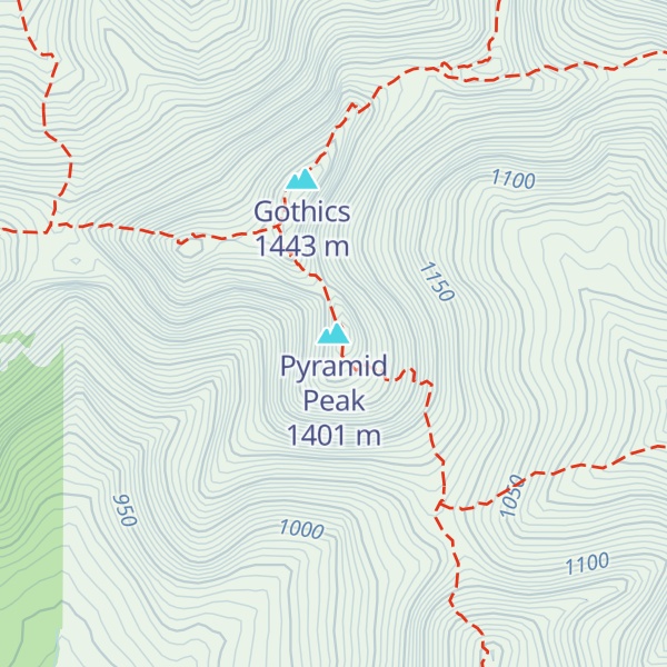 Map of Pyramid Peak