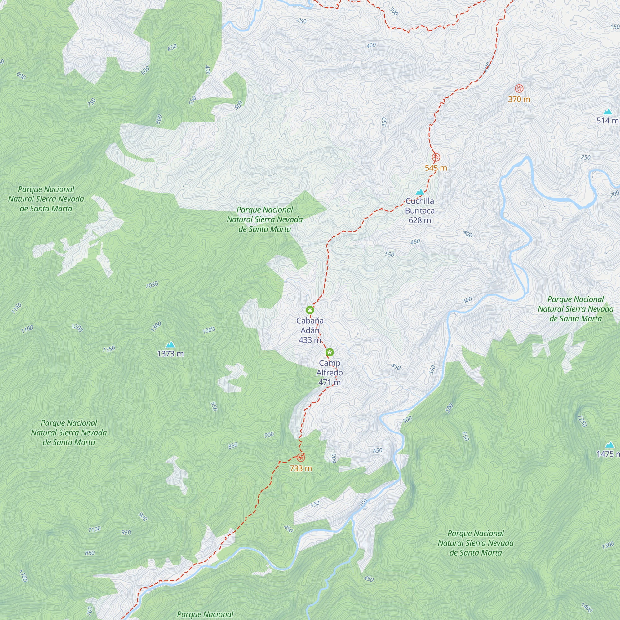 Cabaña Adán map