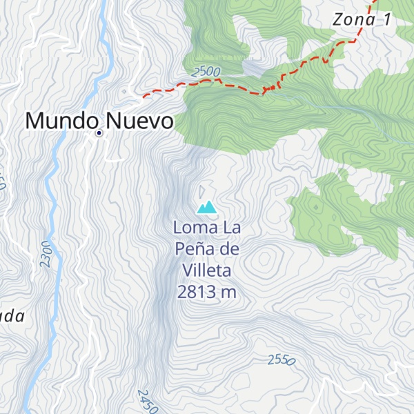 Map of Loma La Peña de Villeta