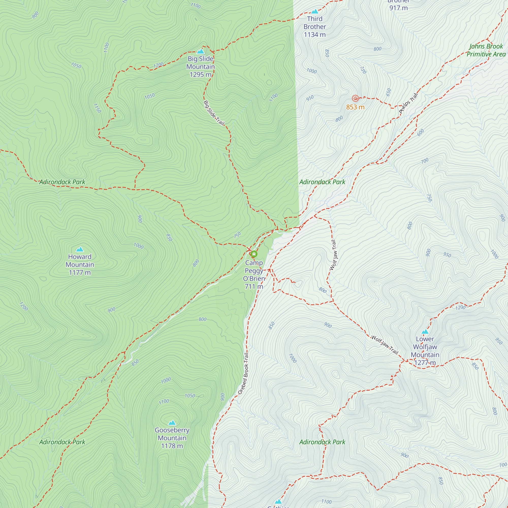 Camp Peggy O'Brien map
