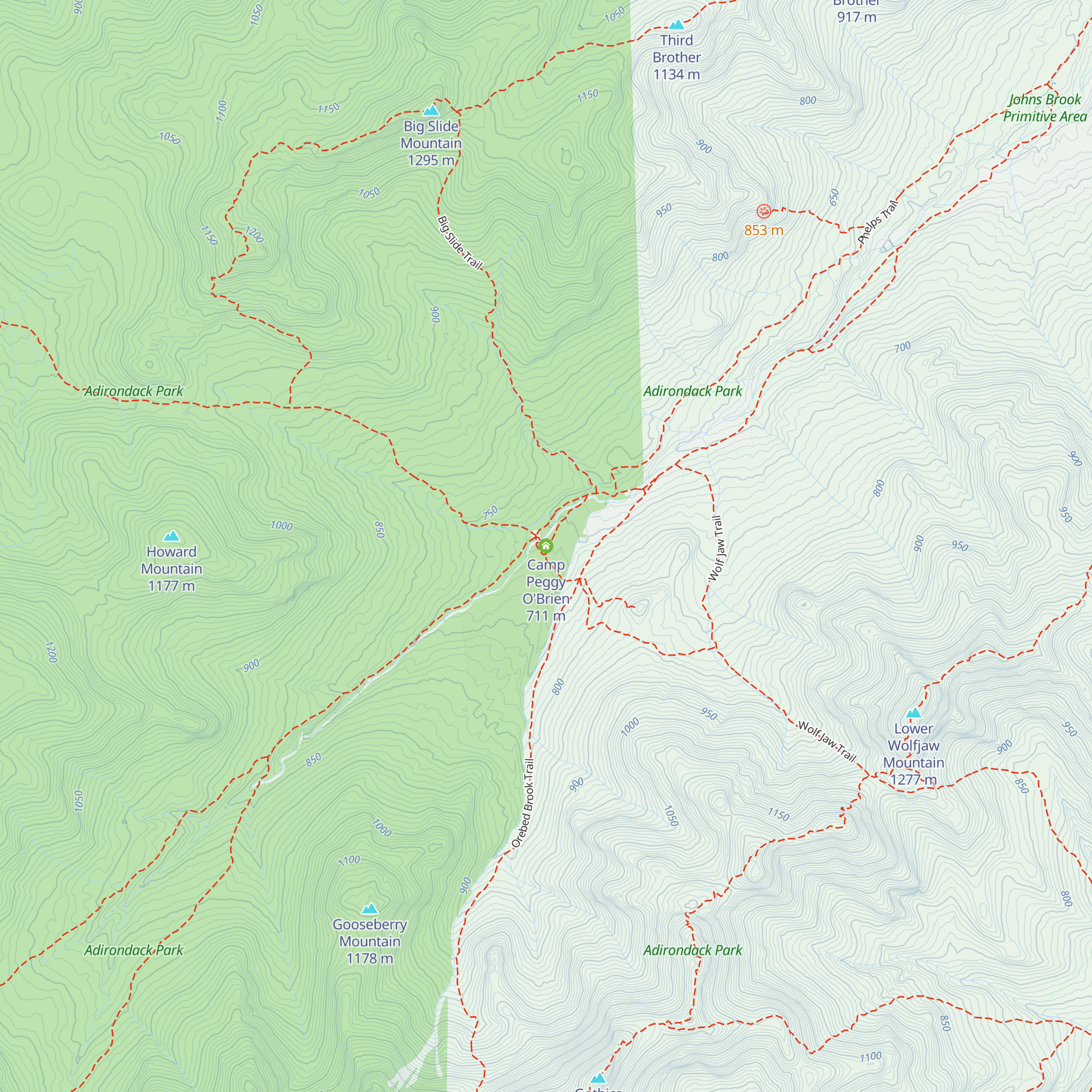 Camp Peggy O'Brien map