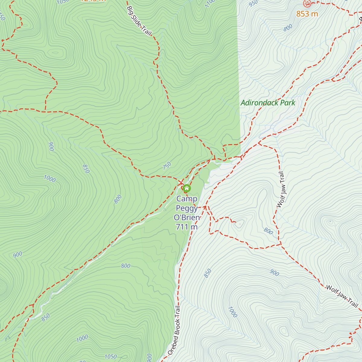 Johns Brook Lodge map