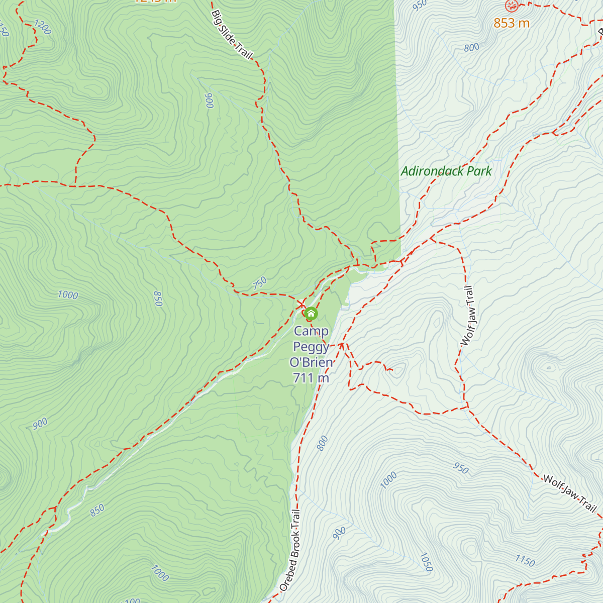 Johns Brook Lodge map